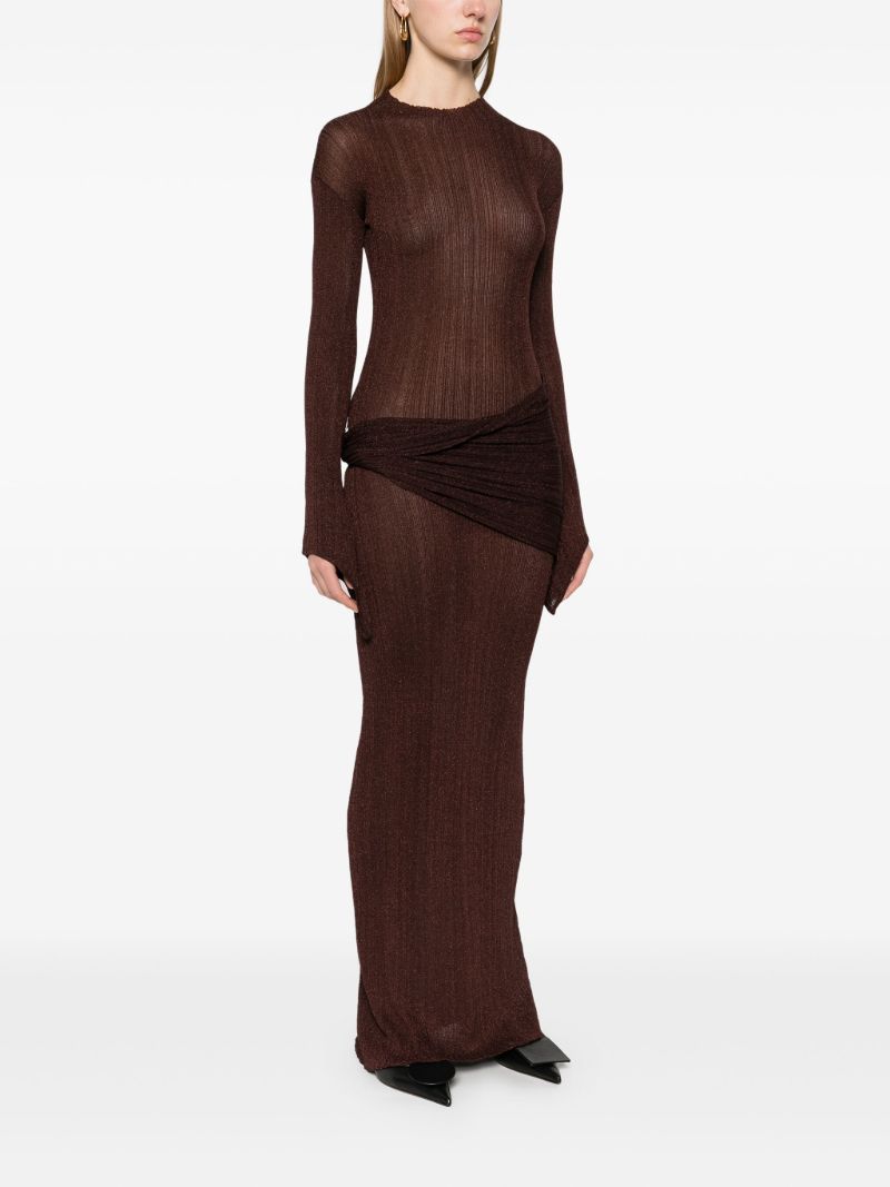 Brown LamÃ_x0083_Â© Gown