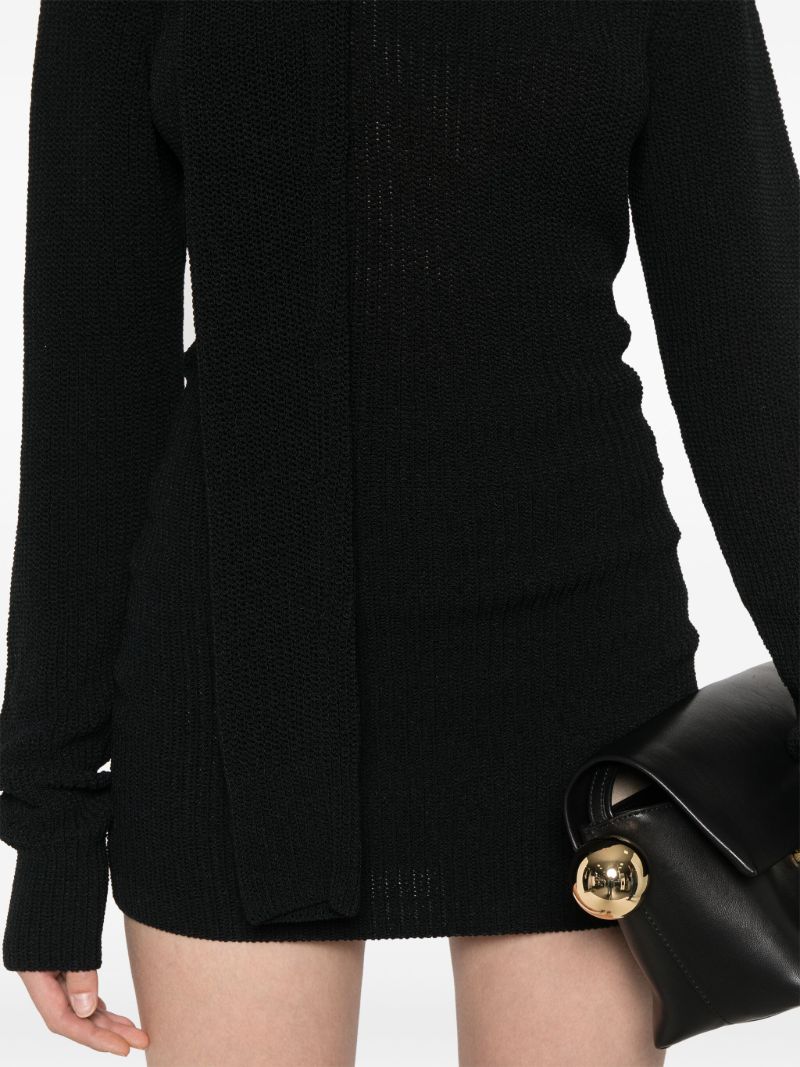Black Chunky-knit Dress