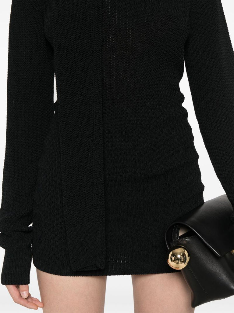 Black Chunky-knit Dress
