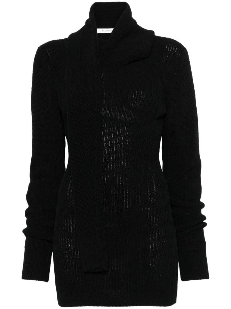 Black Chunky-knit Dress