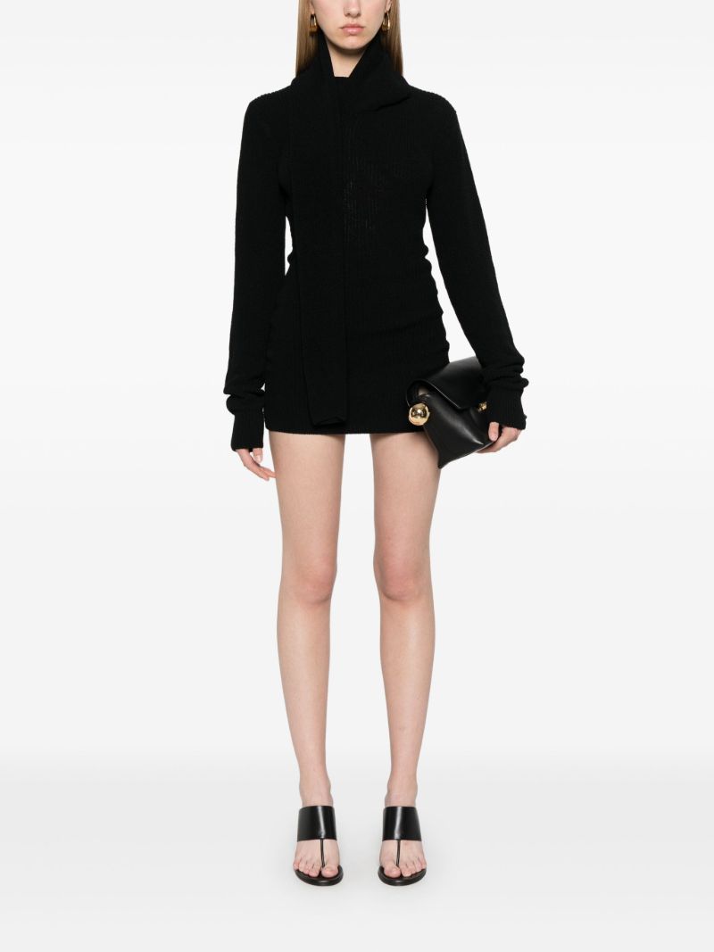 Black Chunky-knit Dress