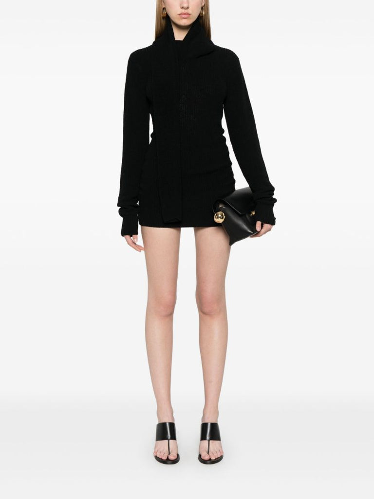 Black Chunky-knit Dress