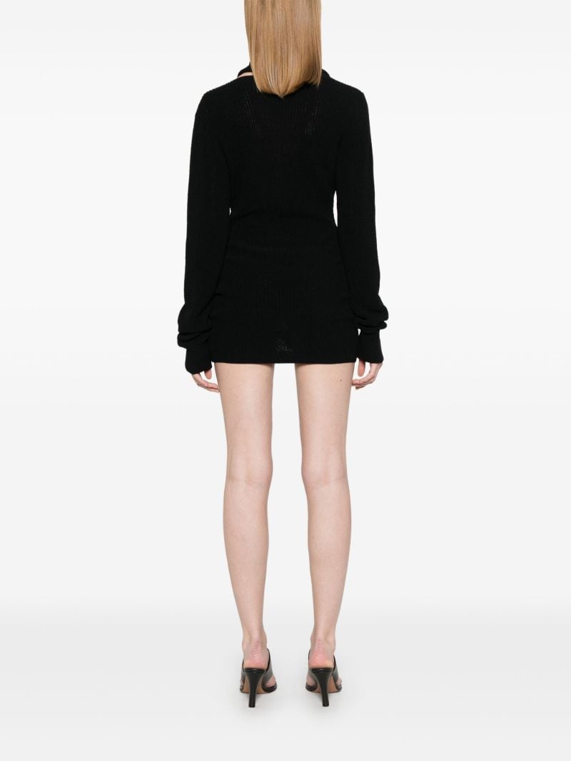 Black Chunky-knit Dress