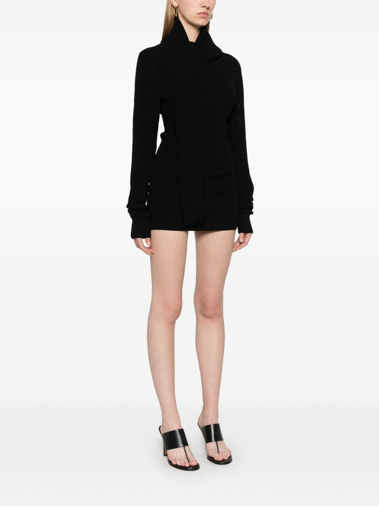 Black Chunky-knit Dress