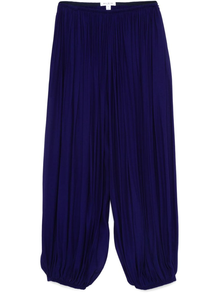 Purple Pleated Trousers