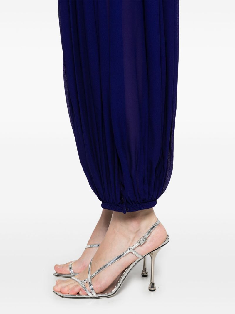 Purple Pleated Trousers