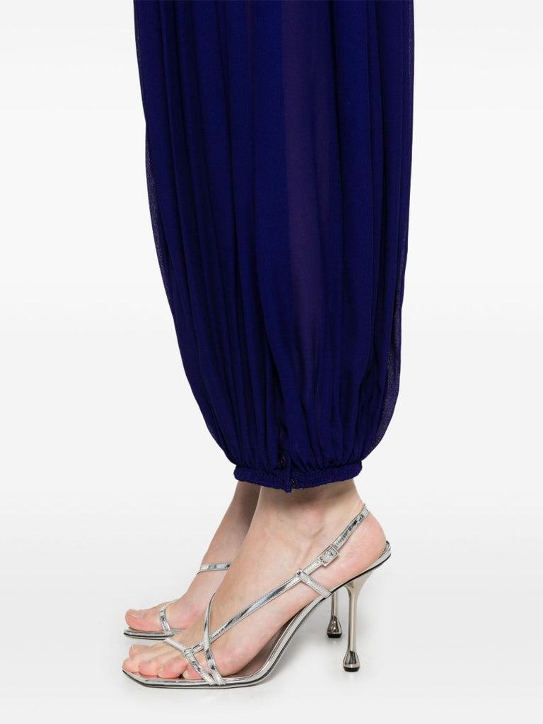 Purple Pleated Trousers
