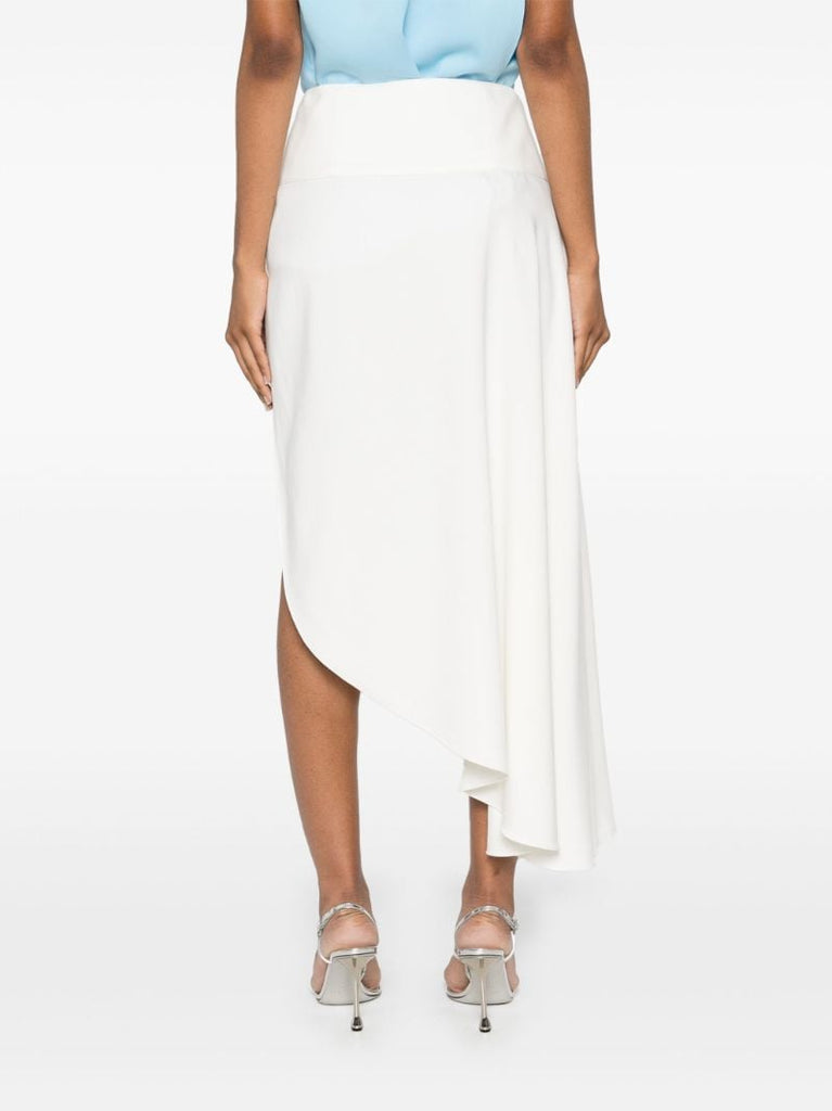 White Asymmetric Skirt