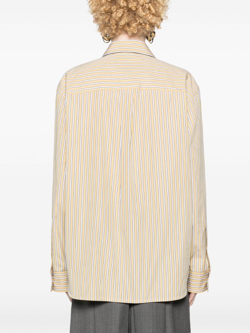 Yellow Striped Cotton Shirt