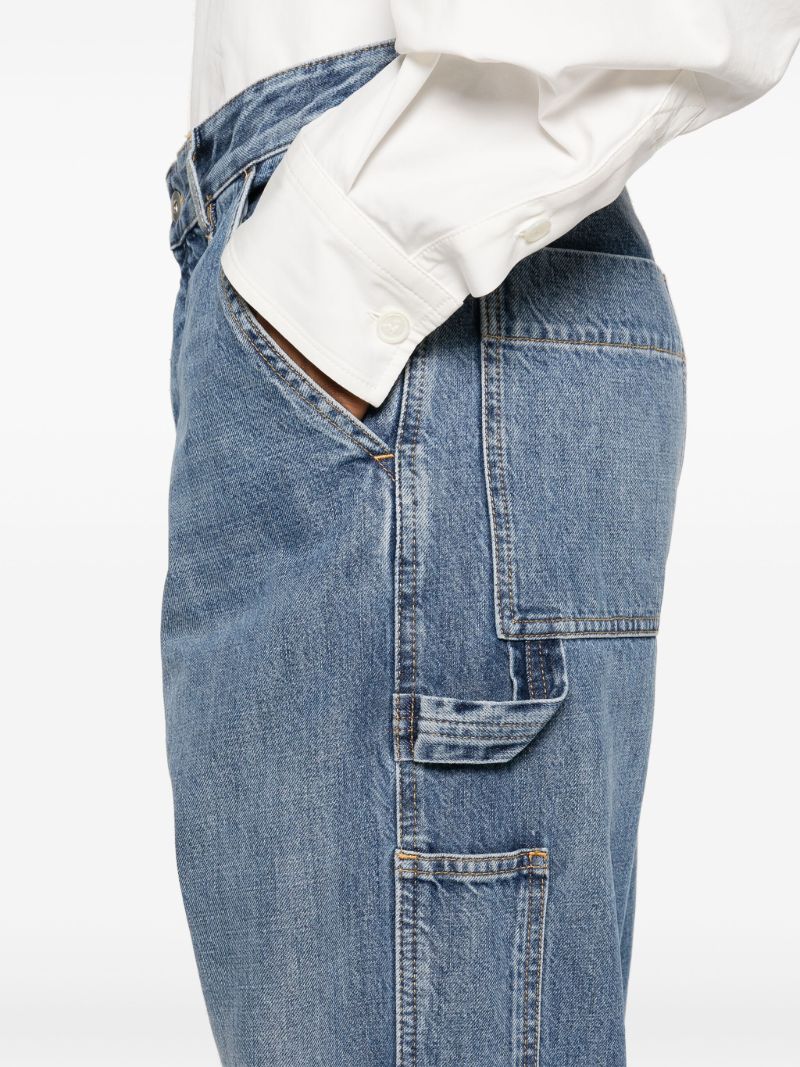 Blue Straight-leg Carpenter Jeans
