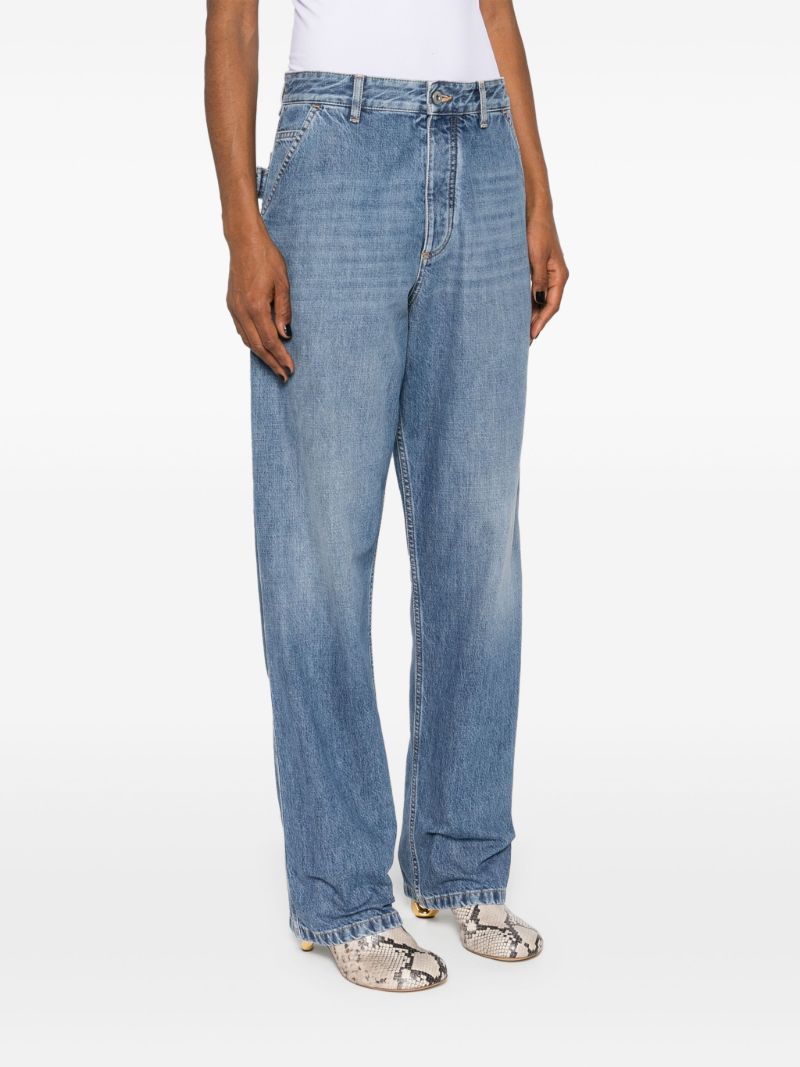 Blue Straight-leg Carpenter Jeans