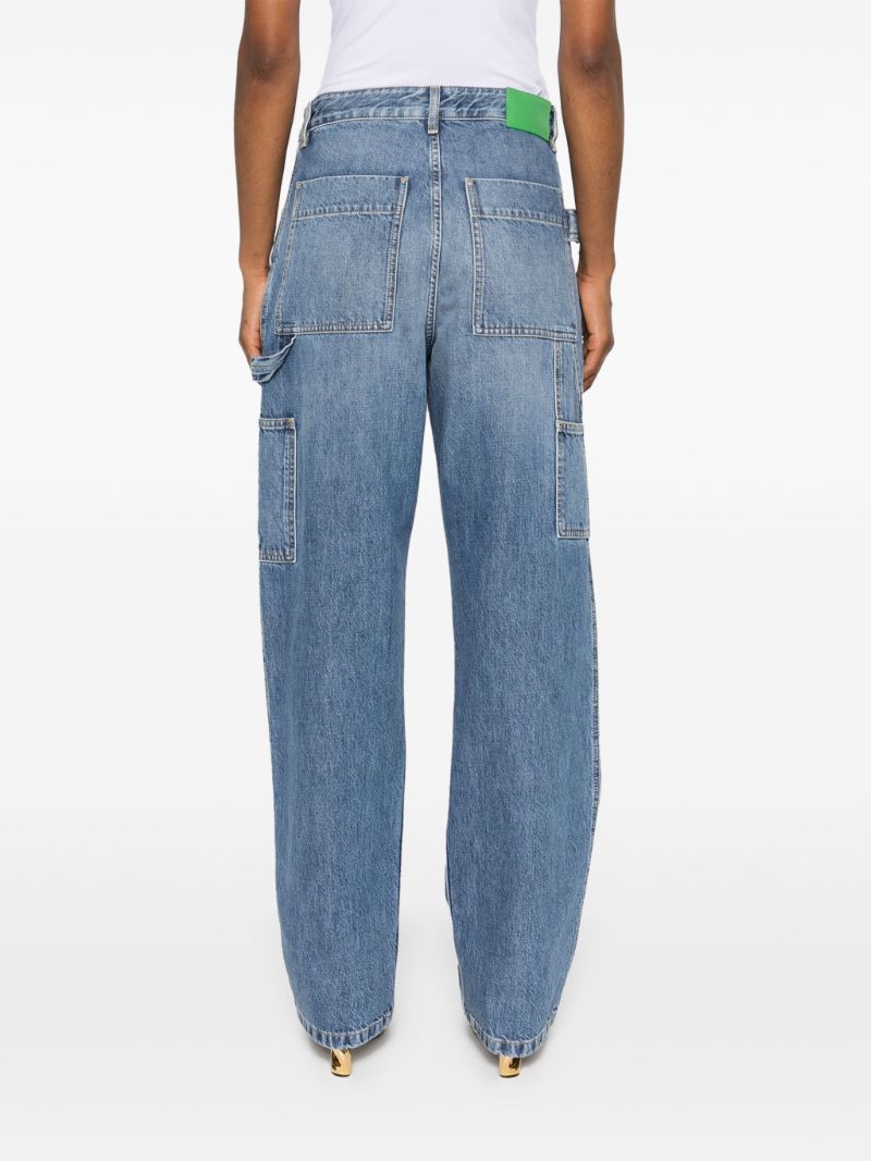 Blue Straight-leg Carpenter Jeans