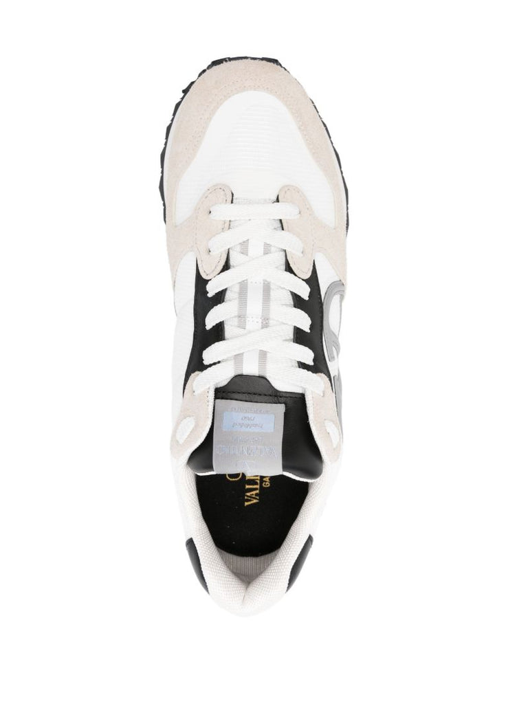 White Vlogo Panelled Sneakers