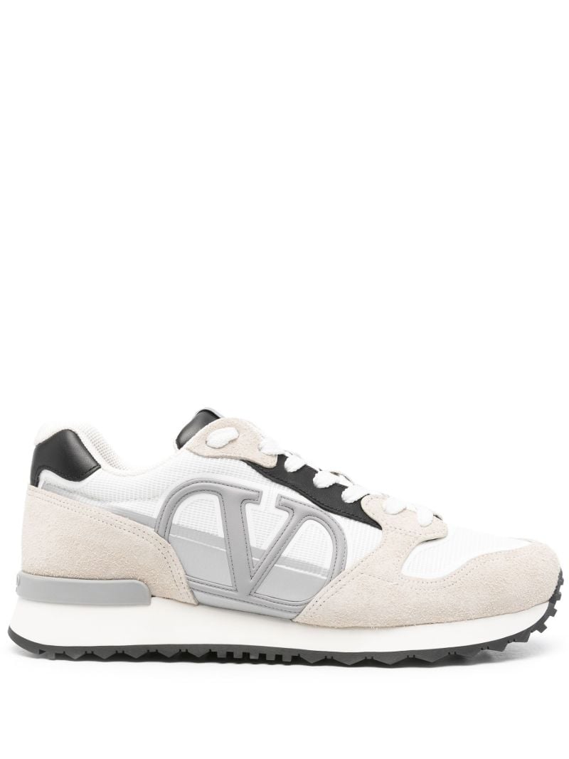 White Vlogo Panelled Sneakers