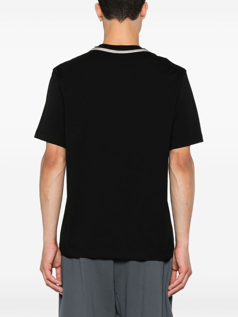 Black Drawstring Cotton T-shirt