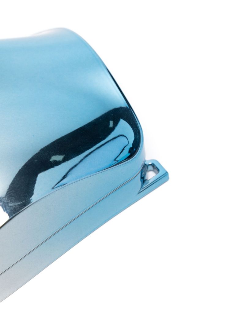 Blue Chrome Crossbody Bag