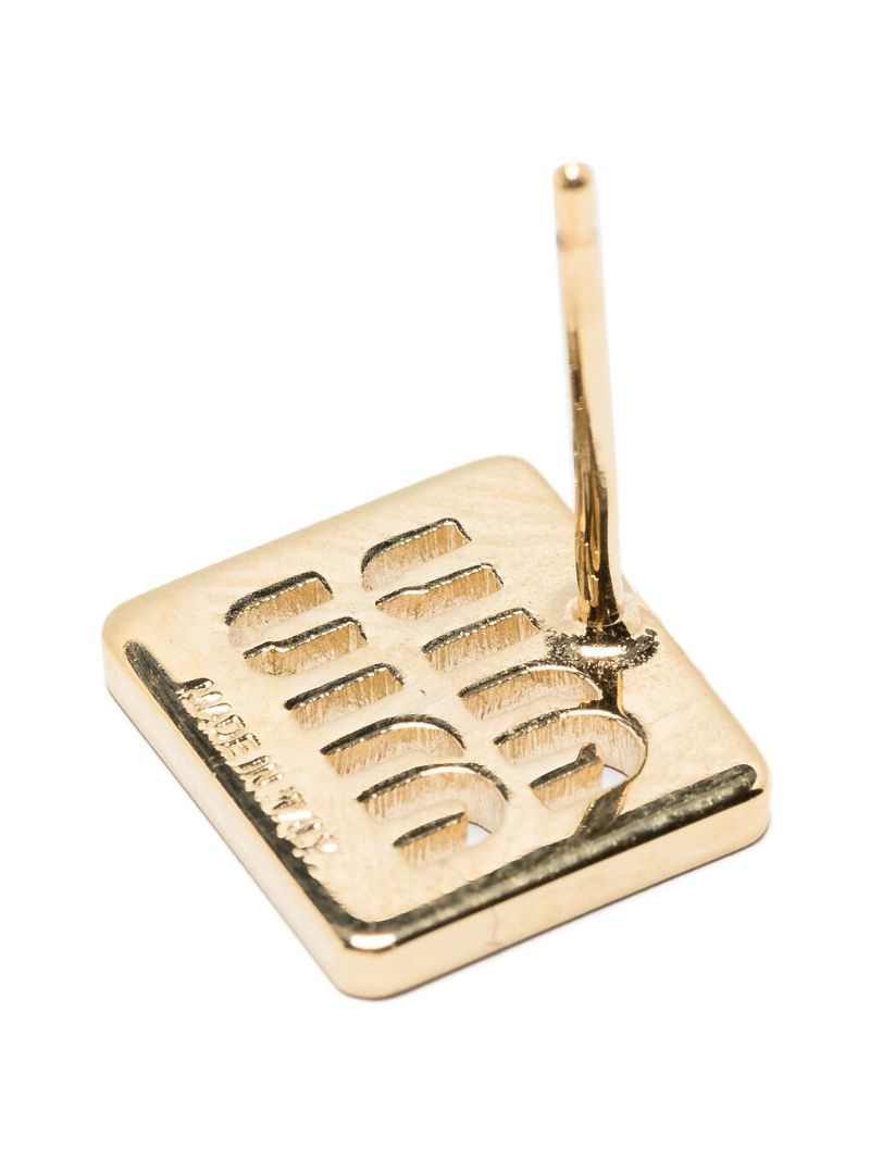Gold-tone Logo Stud Earring