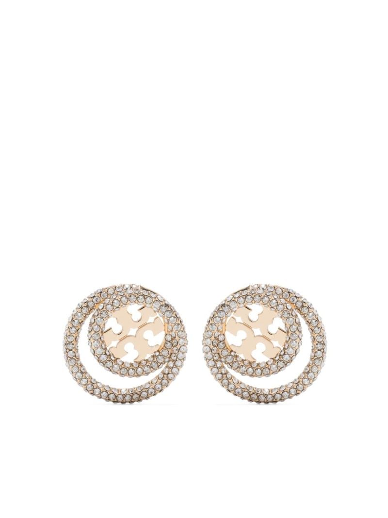 Gold-plated Double T Stud Earrings