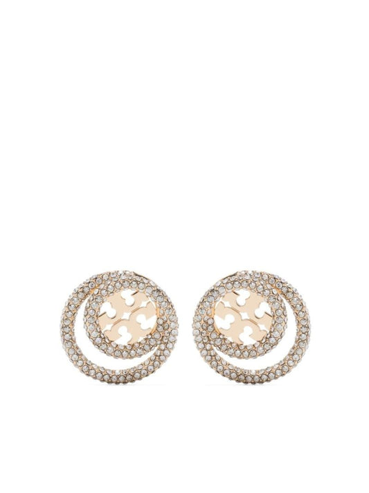 Gold-plated Double T Stud Earrings