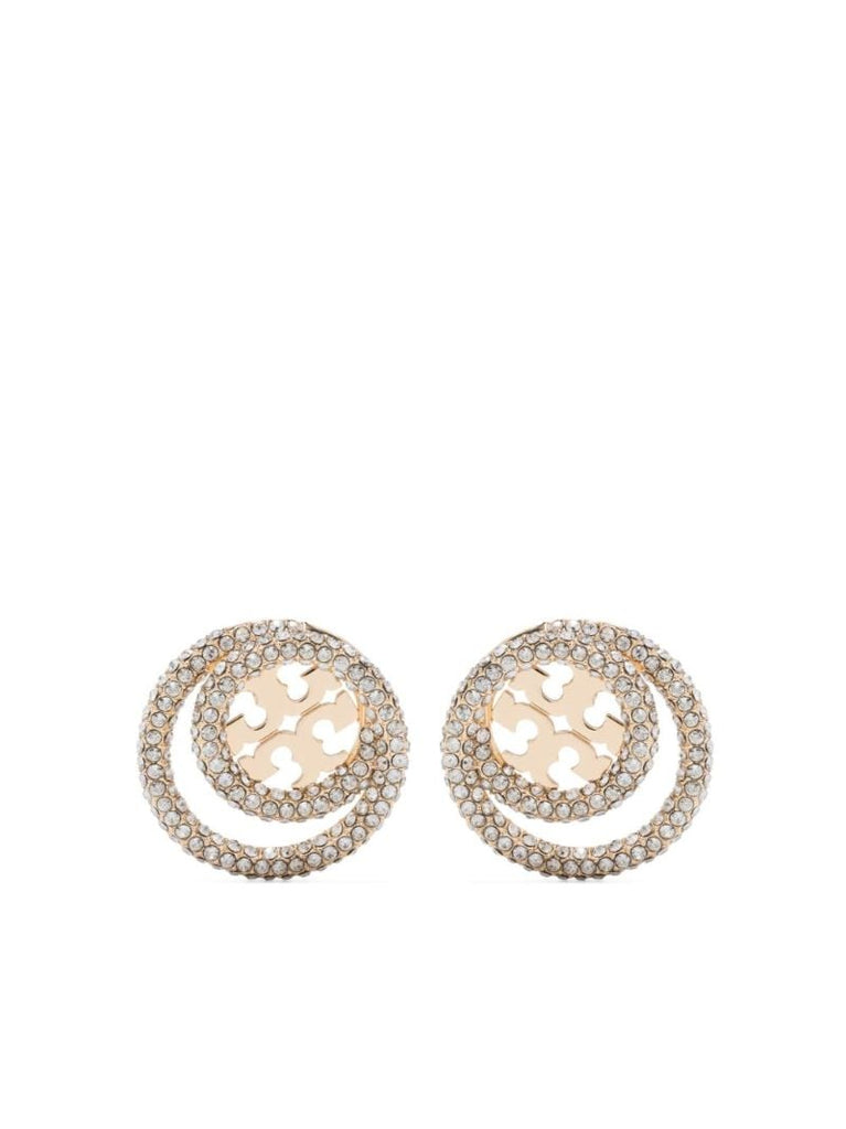 Gold-plated Double T Stud Earrings