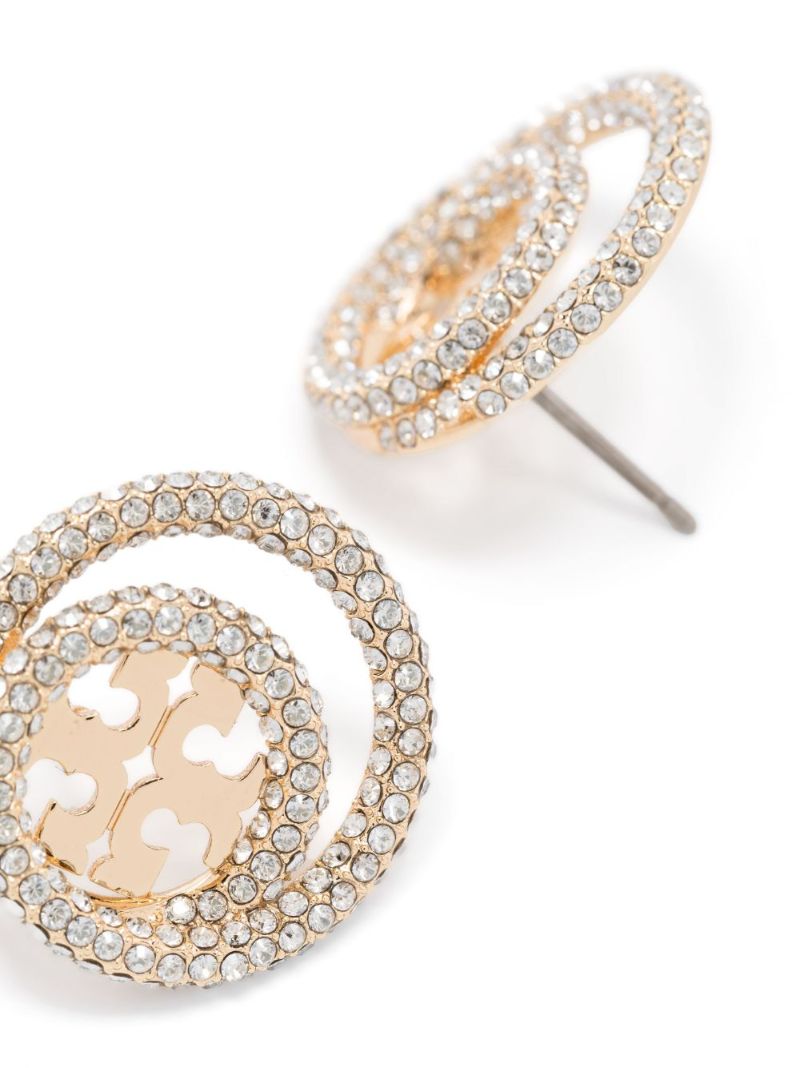 Gold-plated Double T Stud Earrings