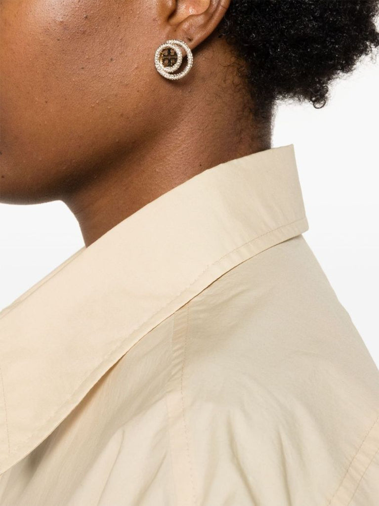 Gold-plated Double T Stud Earrings