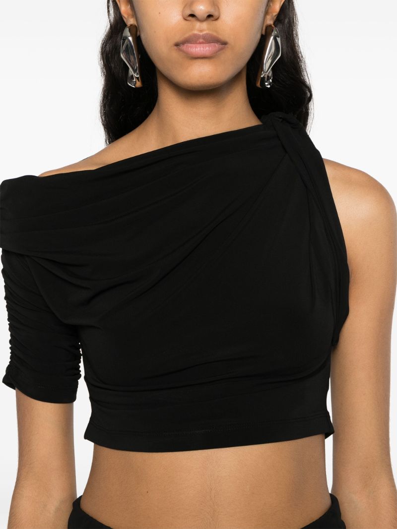 Black Le Haut Drapeado Cropped Top