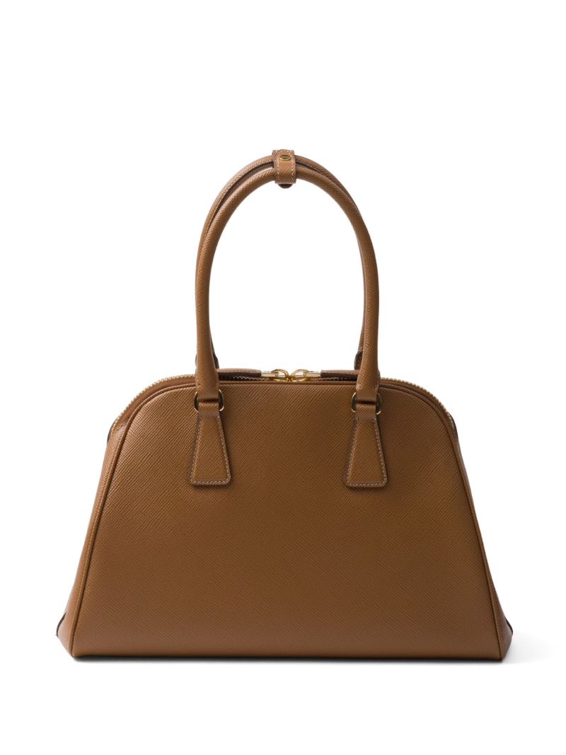 Brown Medium Leather Tote Bag