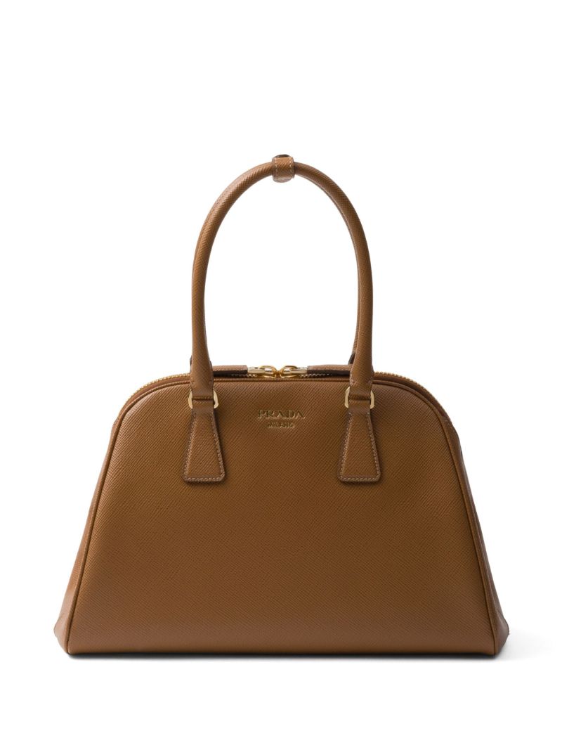 Brown Medium Leather Tote Bag