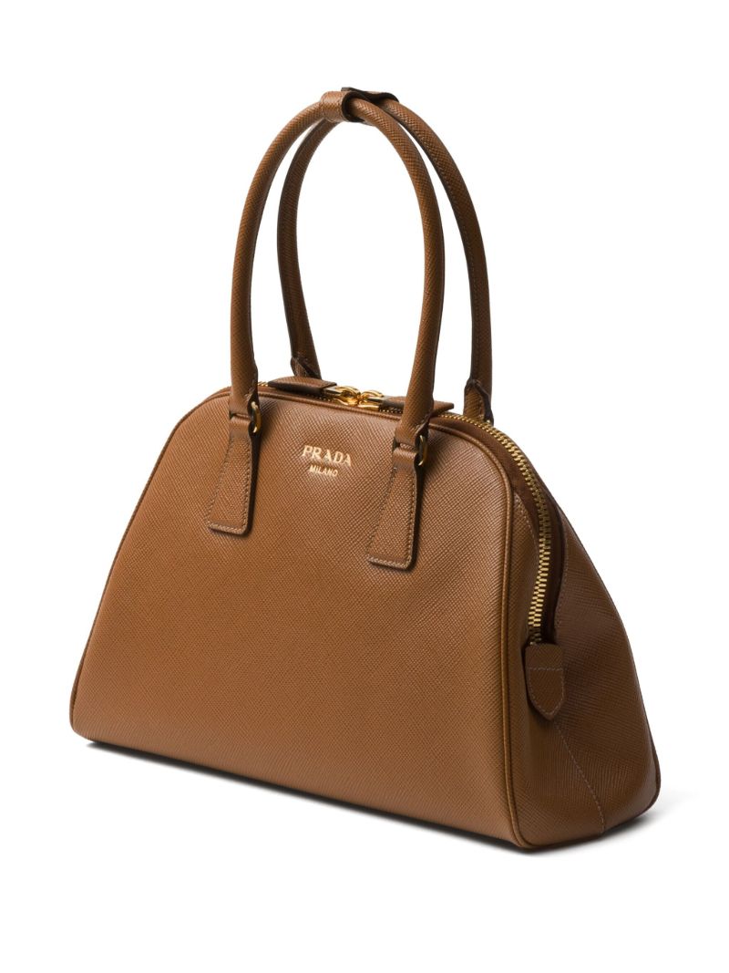 Brown Medium Leather Tote Bag