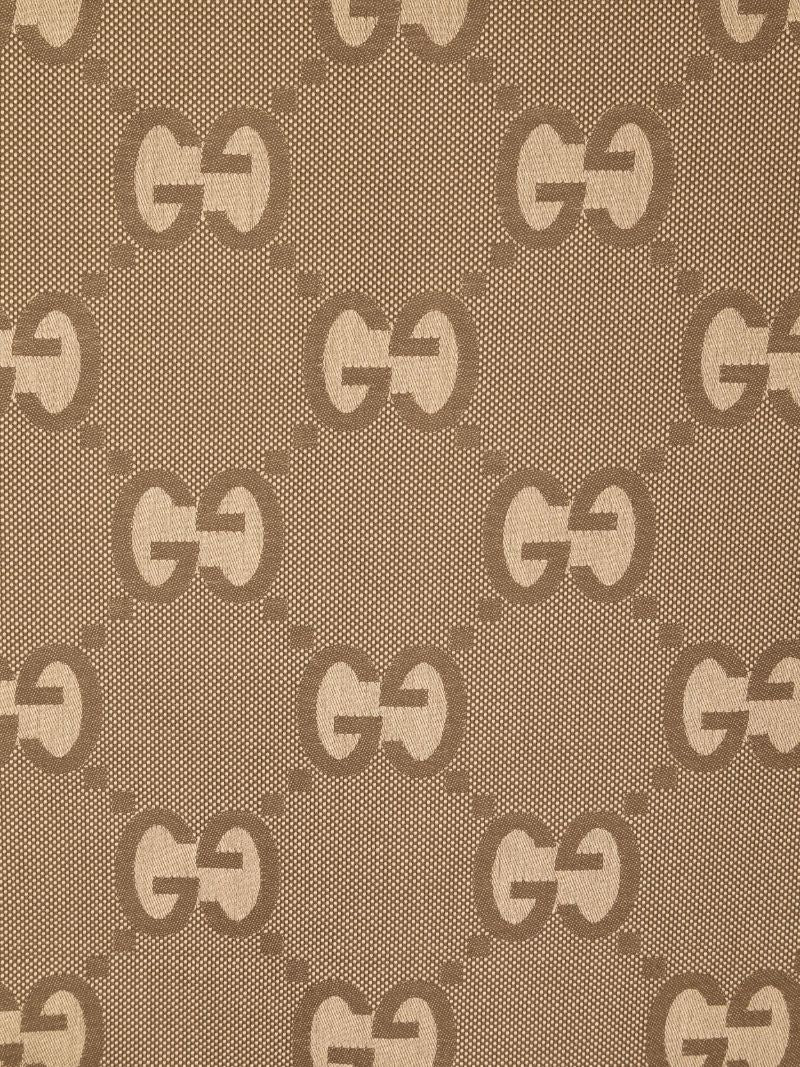 Brown Gg Supreme Fringed Scarf