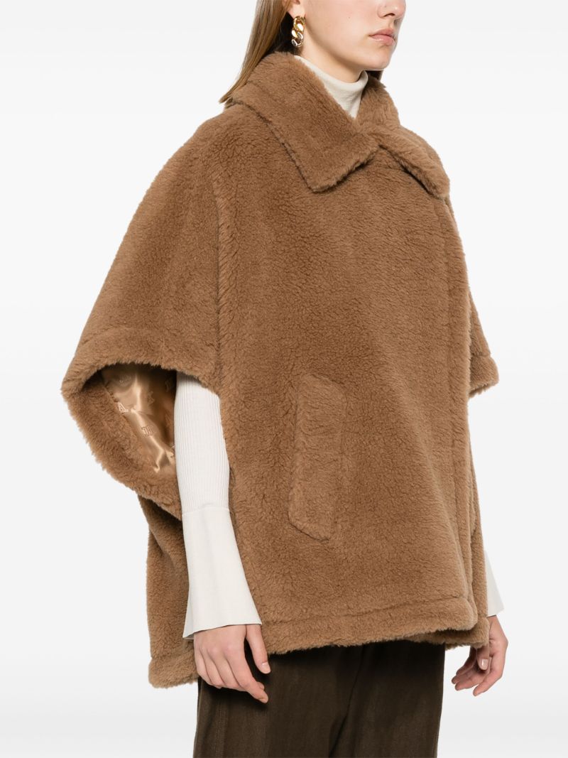 Brown Double-breasted Shearling Coat