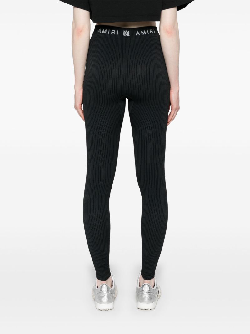 Black Ma Ribbed Performance Leggings