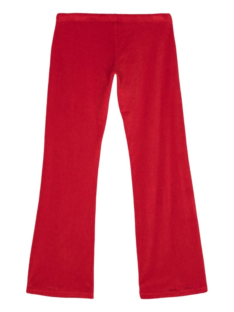 Red Straight-leg Cotton Trousers