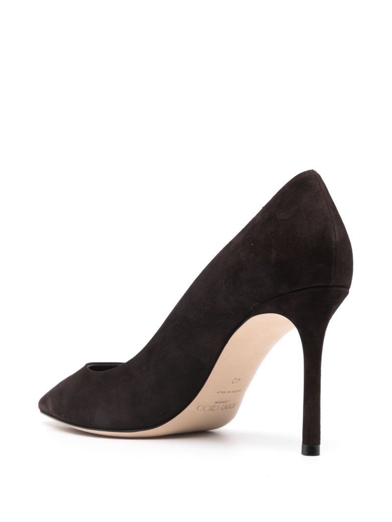Brown Romy 85 Suede Pumps
