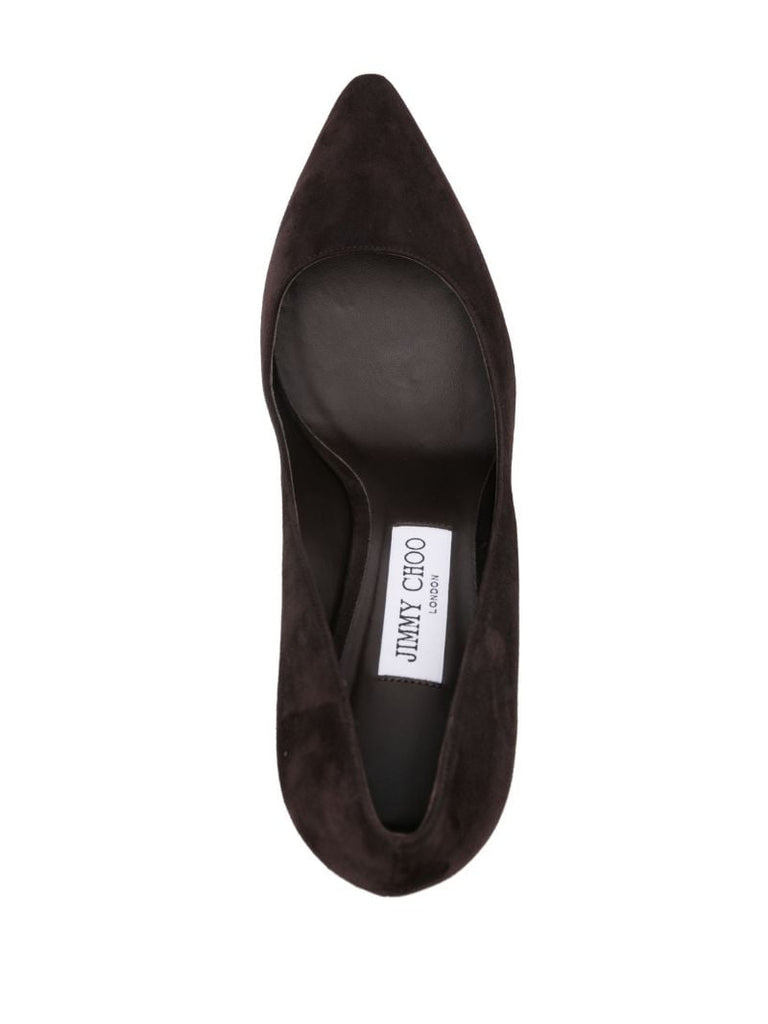 Brown Romy 85 Suede Pumps