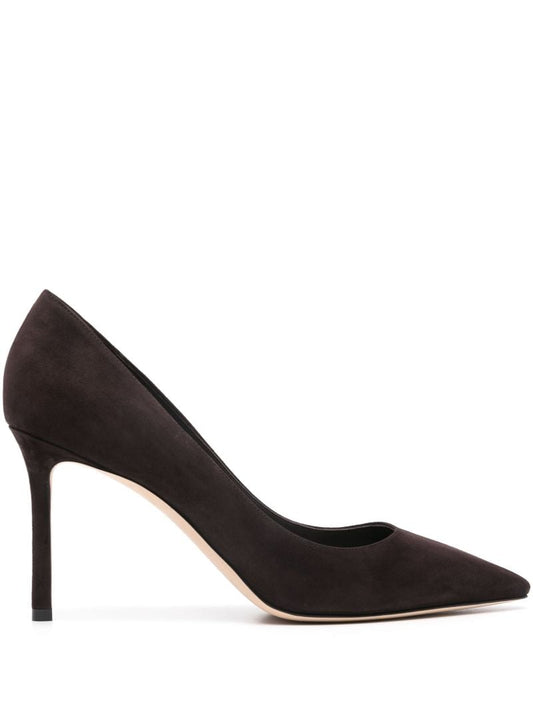 Brown Romy 85 Suede Pumps