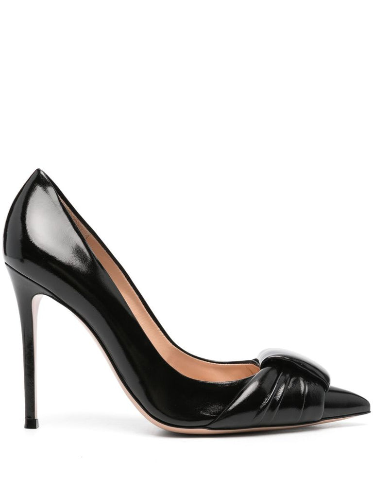 95mm Bow-embellished Leather Pumps
