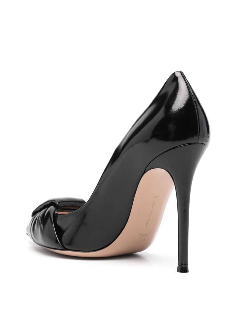 95mm Bow-embellished Leather Pumps