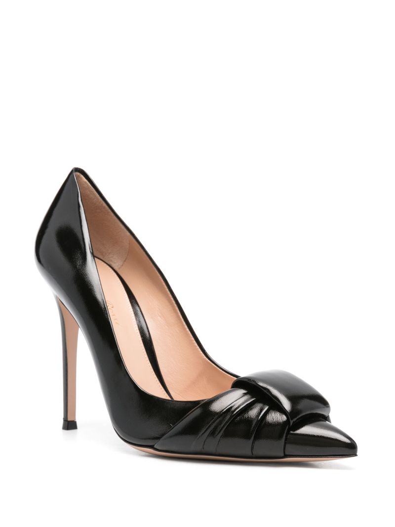 95mm Bow-embellished Leather Pumps