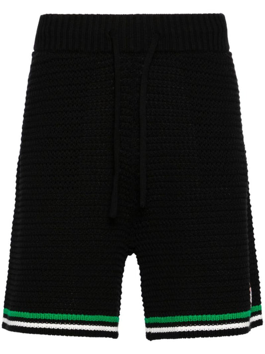Black Crochet Knitted Shorts