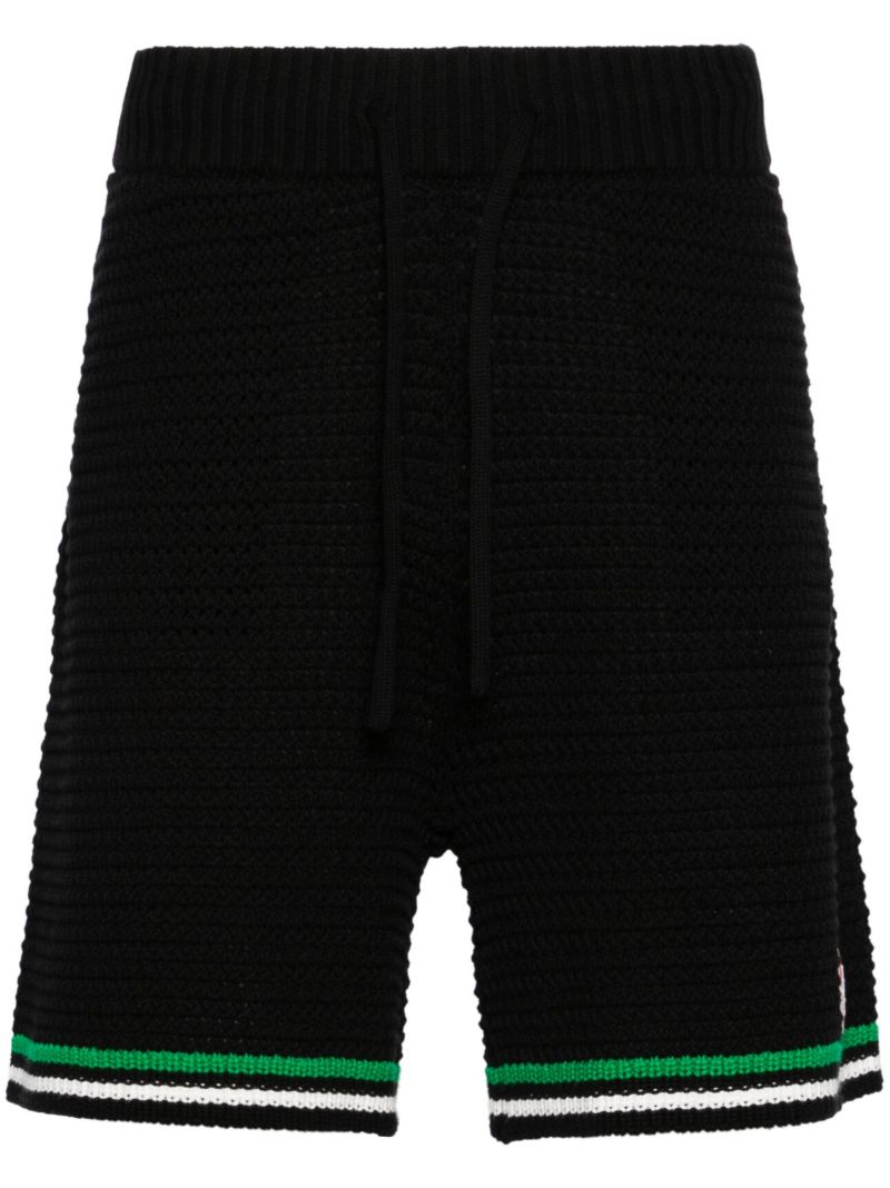 Black Crochet Knitted Shorts