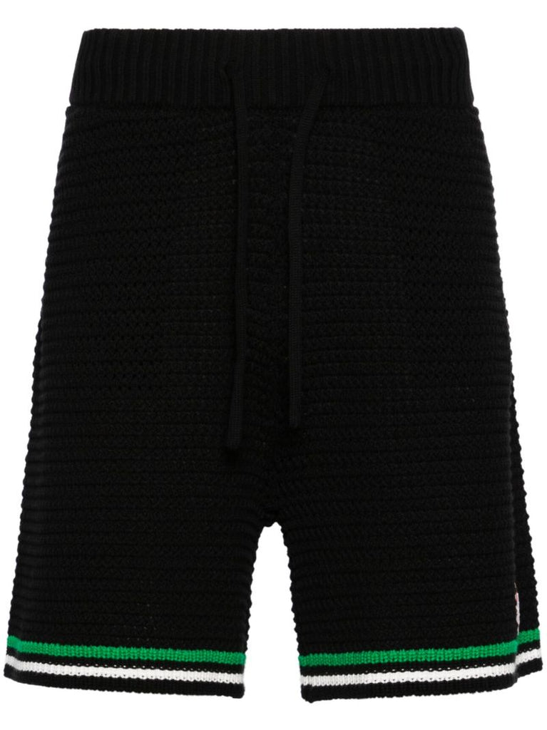 Black Crochet Knitted Shorts