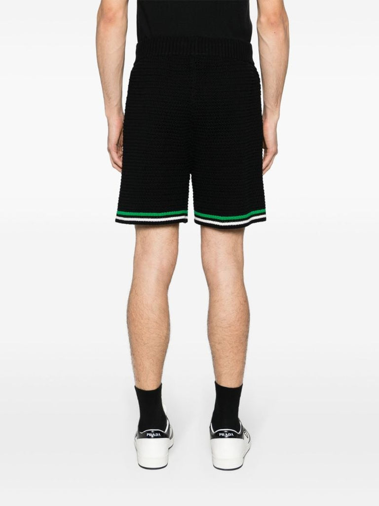 Black Crochet Knitted Shorts