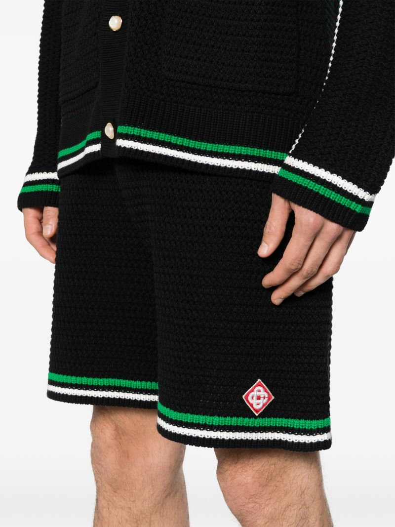 Black Crochet Knitted Shorts