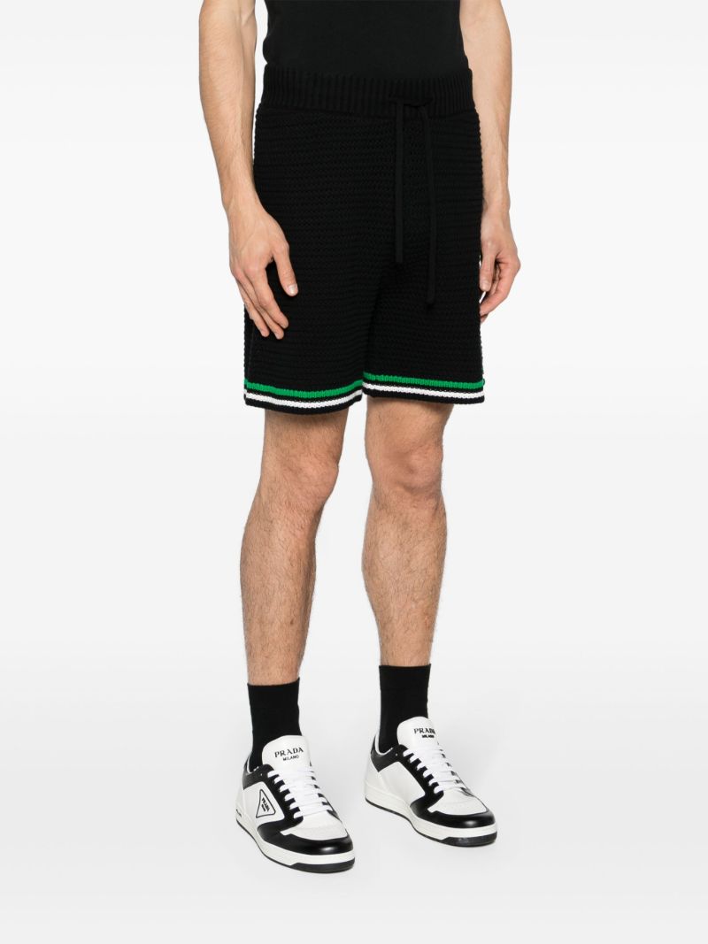 Black Crochet Knitted Shorts