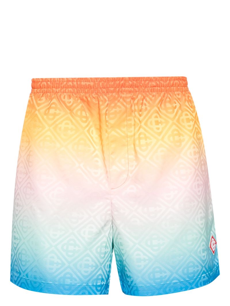 Orange, Pink and Blue Gradient Swim Shorts