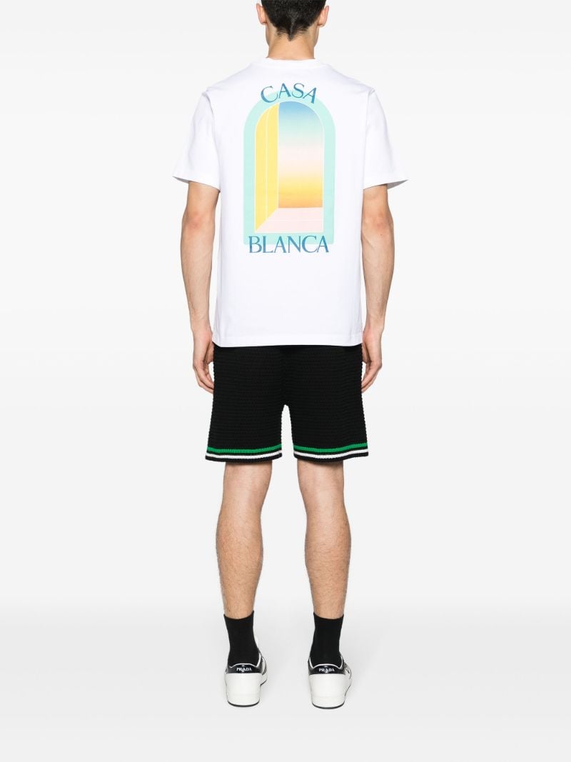 White Logo Print Organic Cotton T-shirt