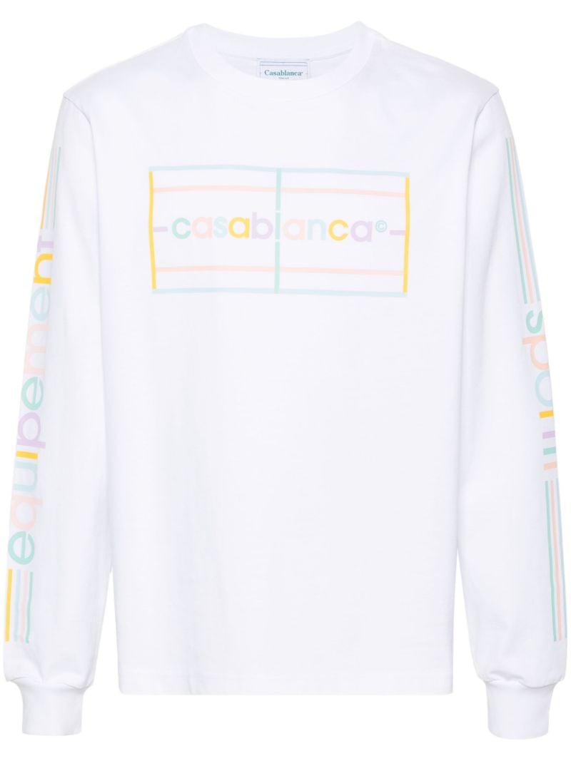White Logo Print Organic Cotton T-shirt