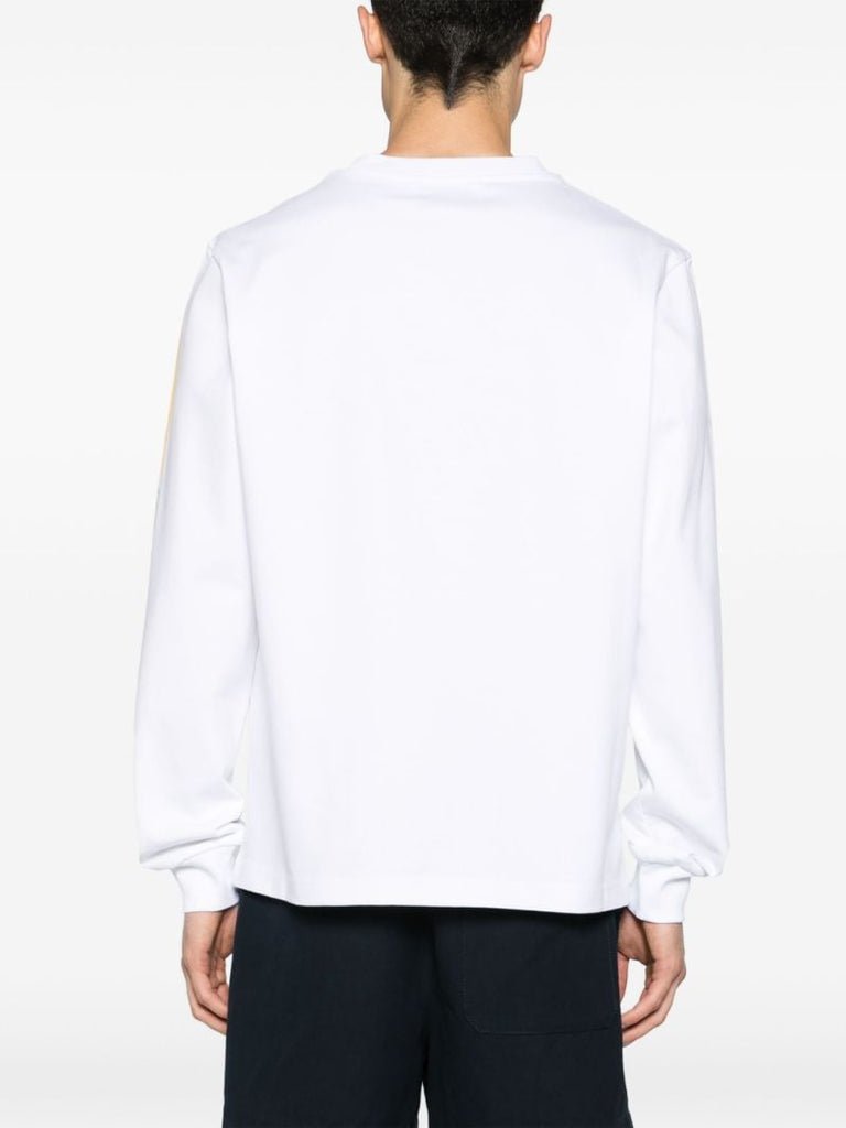 White Logo Print Organic Cotton T-shirt